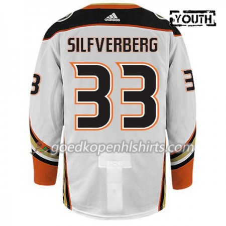 Anaheim Ducks JACOB SILFVERBERG 33 Adidas Wit Authentic Shirt - Kinderen